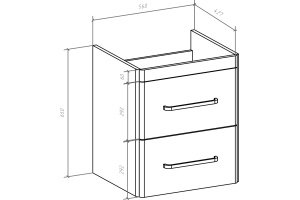 Тумба для комплекта Bellezza Олимпия 60 орех - 3