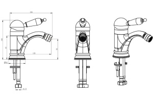 Смеситель Boheme Tradizionale Oro 286 для биде - 2