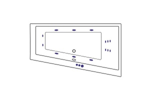 Акриловая ванна Excellent Sfera 170х100 правая белая бронза с гидромассажем - 2