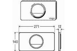 Кнопка смыва Viega Visign for Style хром (654504) - 2