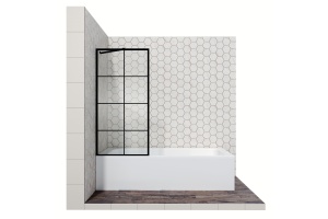 Шторка на ванну Ambassador Bath Screens 16041209 80х140, профиль черный