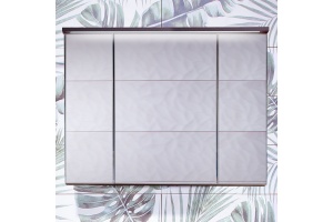 Зеркало-шкаф Бриклаер Кристалл 95 ясень анкор, темный, с подсветкой