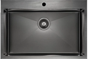 Мойка кухонная Paulmark Vast 75 темный хром