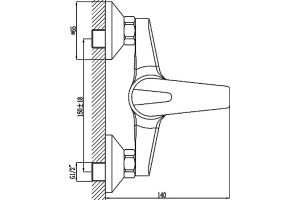 Смеситель для душа Rossinka  хром (D40-41) - 2