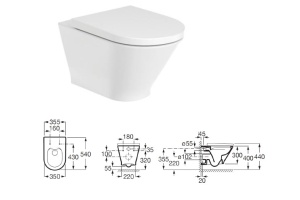 Комплект Roca Gap Round Rimless без клавиши смыва - 2