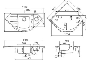 Мойка  Genius 90С  Cristalite альпина - 2