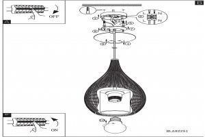 Подвесной светильник Eglo ПРОМО Razoni 92251 - 3