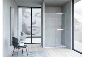 Душевая дверь Vincea Slim Soft 150х200 профиль хром стекло прозрачное - 2