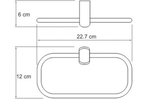 Полотенцедержатель Wasserkraft Berkel 22.7 хром - 3