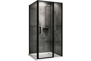 Душевой уголок Abber Sonnenstrand 100х70 черный, матовый (AG04100BS-S70B)