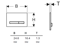 Кнопка для инсталляции для унитаза, цвет: черный - 2