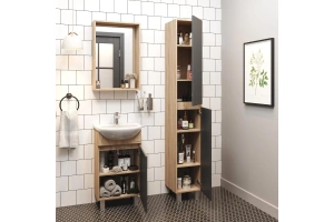 Комплект мебели Onika Милтон 43 серый с светлым деревом - 3