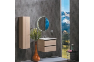 Тумба под раковину Armadi Art Capolda 65 светлое дерево - черный - 3