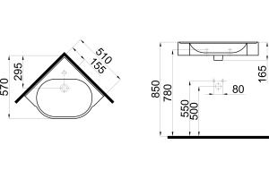 Раковина STWORKI накладная 51 K0201-0505 - 2