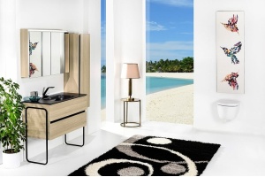 Зеркало-шкаф Vallessi 80 светлое дерево с подсветкой - 2