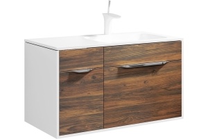 Тумба с раковиной Aqwella 5 stars Malaga 90 R крафт темный