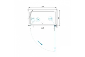 Душевой уголок RGW Hotel HO-045-1B 70х80 профиль черный стекло прозрачное - 3