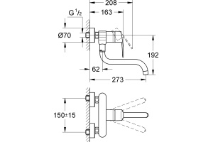 Смеситель Grohe Eurostyle Cosmopolitan 33982002 для кухонной мойки - 2