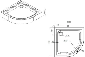 Поддон для душа AM.PM Gem W90T-401-100W 100x100 - 3