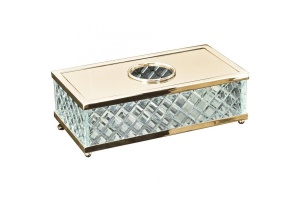 Салфетница Boheme Murano crystal золотая глянцевая