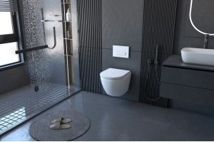 Комплект унитаза с инсталляцией Abber Bequem с кнопкой смыва хром - 2