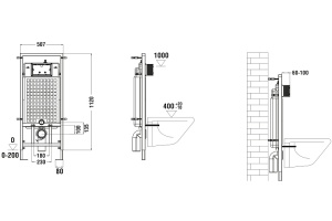 Система инсталляции для унитаза WeltWasser WW MARBERG 507 без клавиши смыва (10000005949) - 3