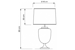 Настольная лампа декоративная LUMINA DECO Olimpia LDT 304 F.GD+WT - 2