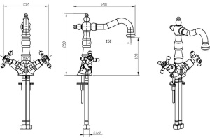 Смеситель Boheme Camelia 272 для раковины - 2