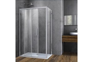 Душевой уголок Vincea Soft 160х100 хром стекло прозрачное