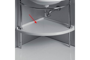 SIMAS Arcade Керамическая полка угловая 54х54см, под раковину AR884bi, цвет белый - 2