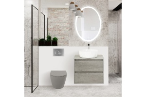Унитаз подвесной BelBagno Colorato с крышкой, серый матовый (BB062CHR-GR) - 3