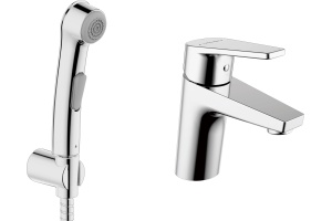 Смеситель Bravat Line F15299C-2 для раковины с гигиеническим душем