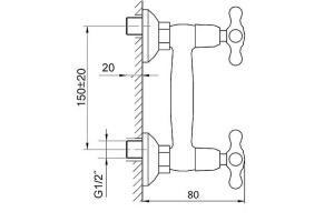 Смеситель для душа Magliezza Bianco бронза (50111-3-br) - 2