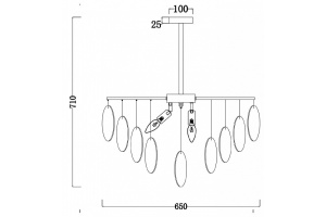 Подвесная люстра Freya Porto FR5104PL-06BS3 - 3