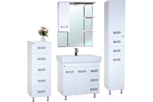 Зеркало-шкаф Bellezza Сиена 80 L белый - 2