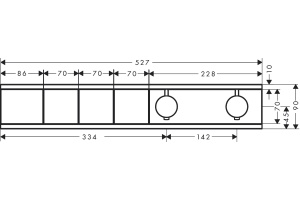 Термостат Hansgrohe RainSelect для ванны с душем 15381000 - 2
