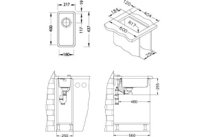 Дополнительная мойка Alveus Kombino Monarch 10 антрацит - 3