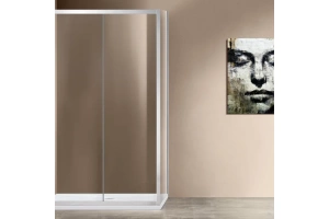 Боковая стенка Vincea Garda 90х190 хром стекло прозрачное - 2