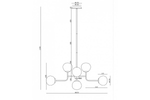 Подвесная люстра Maytoni Erich MOD221-PL-08-N - 2