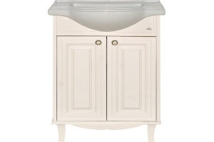 Тумба с раковиной Misty Шармель 65 светло-бежевая эмаль