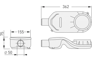 Сифон для душевого лотка Berges черный - 2