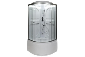 Душевая кабина Deto L 80х80 с гидромассажем, хром (L680LED+GM) - 2