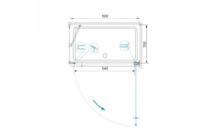 Душевой уголок RGW Hotel HO-045 60х70 профиль хром стекло прозрачное - 3