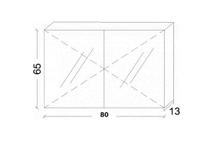 Зеркало-шкаф Vallessi 80 темное дерево с подсветкой - 3