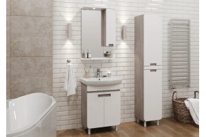 Шкаф-пенал Onika Харпер 35 белый/мешковина (403567) - 3