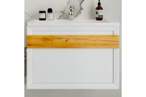 Тумба под раковину Бриклаер Берлин 80 белый глянец (4627125416088)