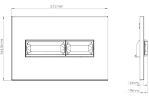Кнопка смыва DIWO 7323 черная матовая - 2