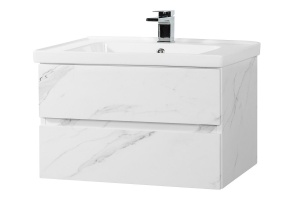 TECHNO База под раковину подвесная с двумя выкатными ящиками,Монти мрамор AM-Techno-900-2C-SO-MR960 - 3