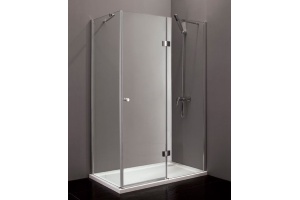 Душевой уголок Cezares Verona 100х80 хром стекло рифленое - 2