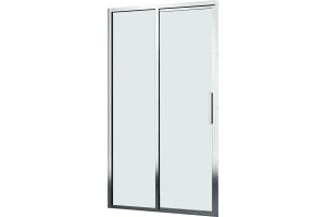 Душевая дверь в нишу Wasserkraft Lopau 120х200 L профиль хром стекло прозрачное